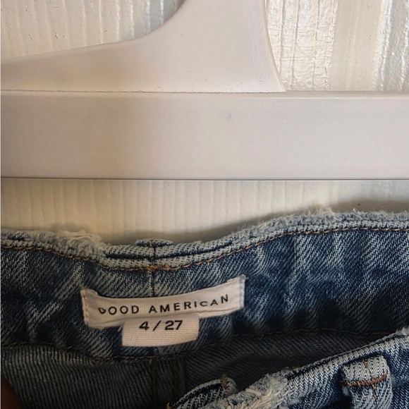 Good American Light Blue Frayed Jeans-Size 4 - Picture 2 of 3